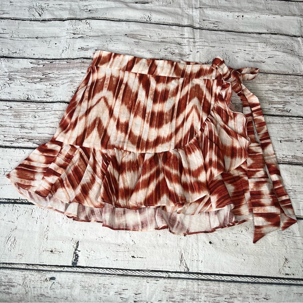 NWT Banana Republic Printed Linen Wrap Skirt Size LP